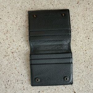 Classic Black Leather Card Holder Wallet